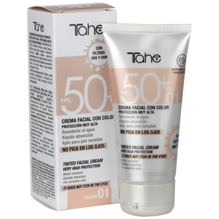 Crema facial con color Sun Protect