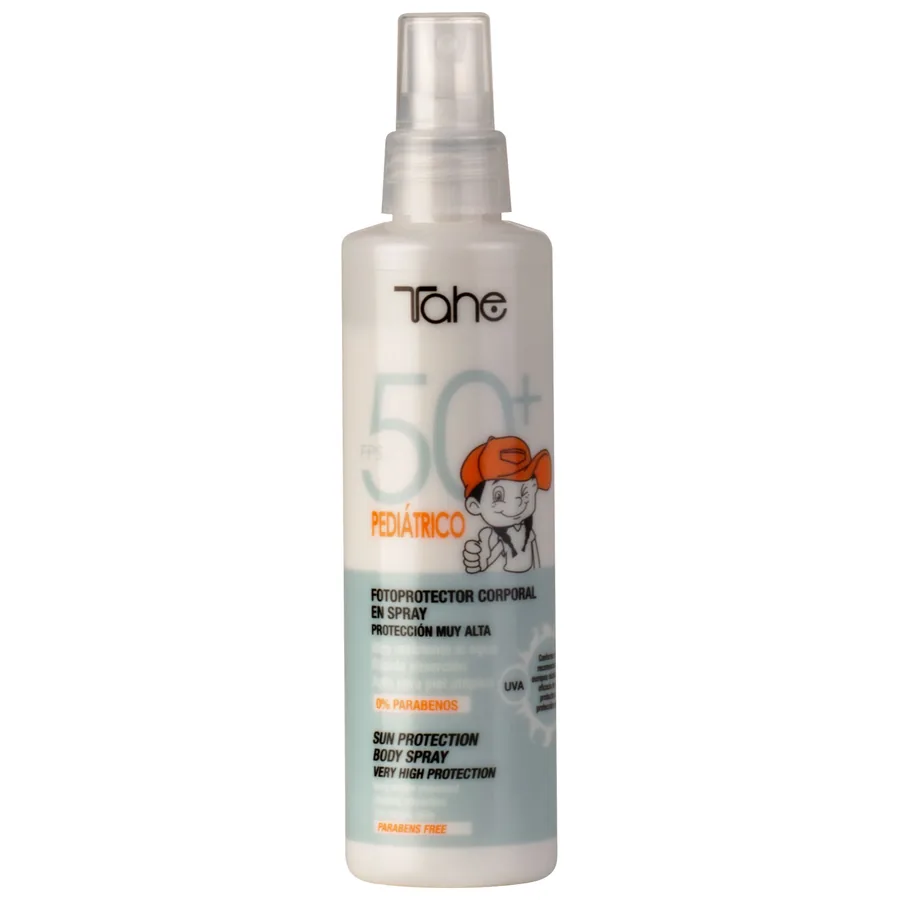 Fotoprotector solar corporal en spray pediátrico